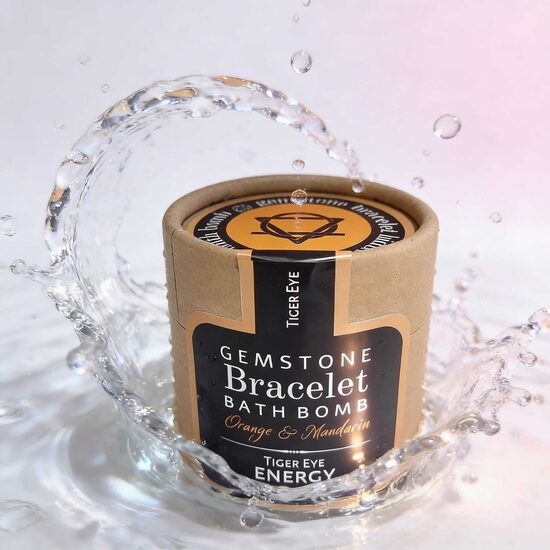 Tīģeracs gakmeņu aproce + vannas bumba — apelsīnu un mandarīnu ar jūras sāli